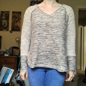 Pale pink v-neck sweater